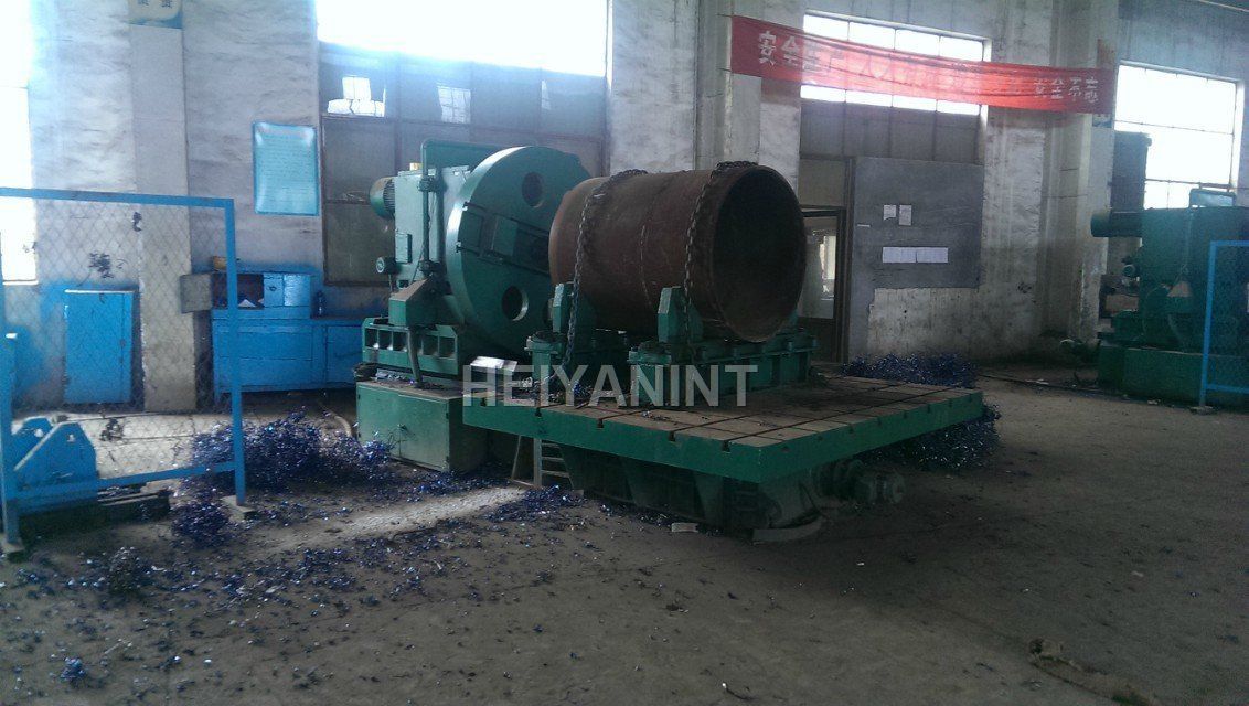 Beveling machine for elbow pipe bender
